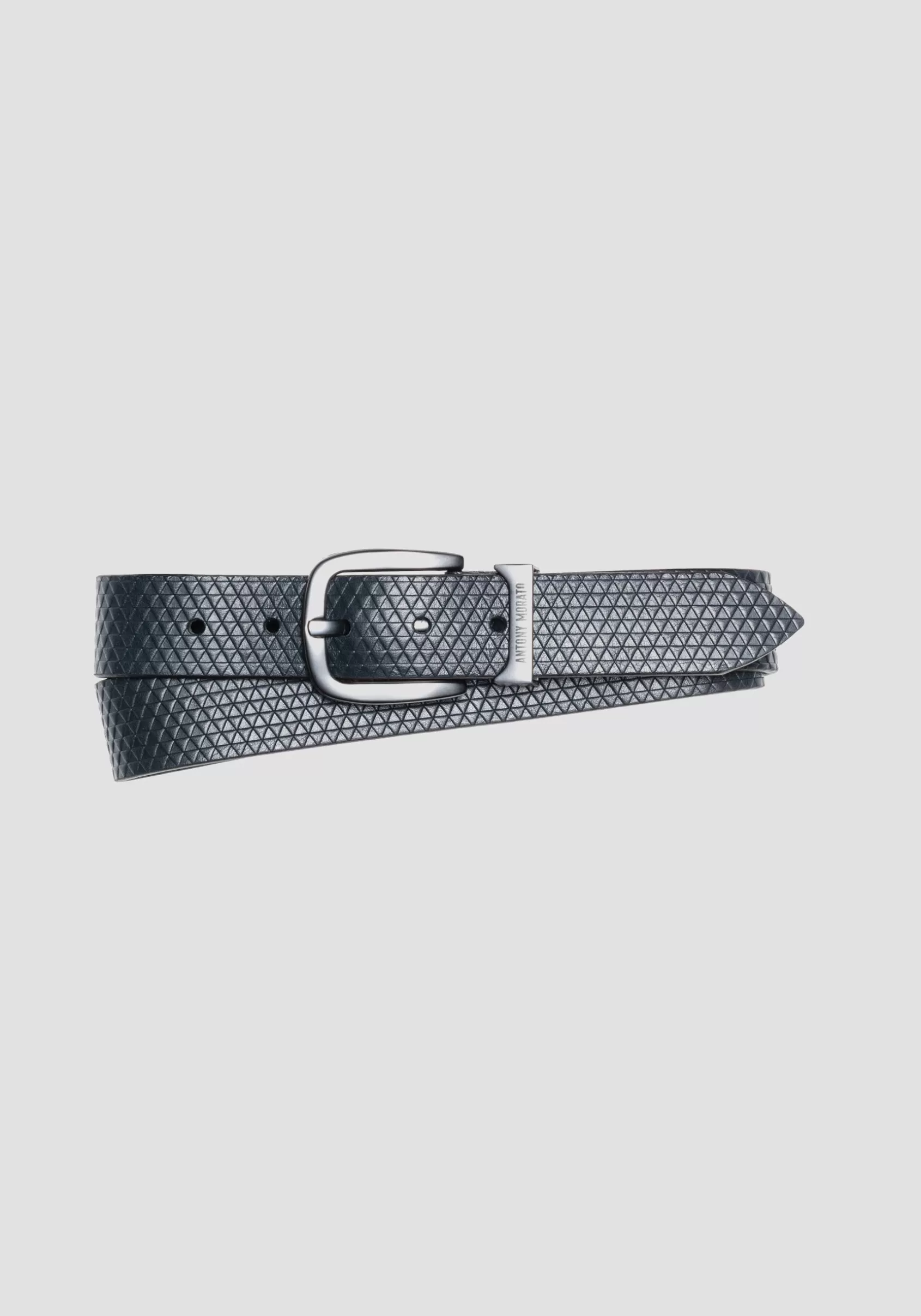 Homme Antony Morato Ceintures>Ceinture 100 % Cuir Avec Motif Geometrique