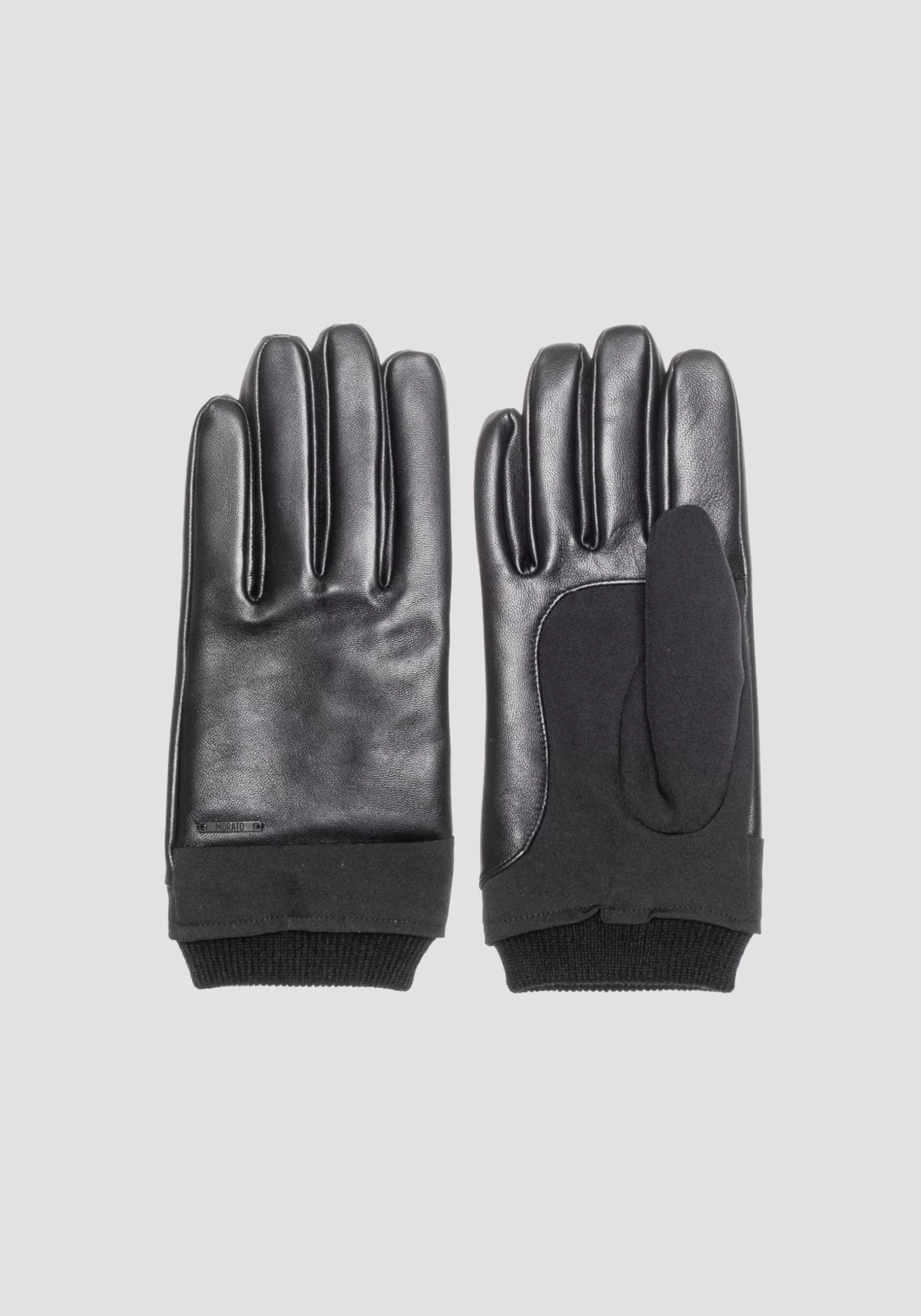 Homme Antony Morato Gants>Gants En Tissu Et Cuir Veritable