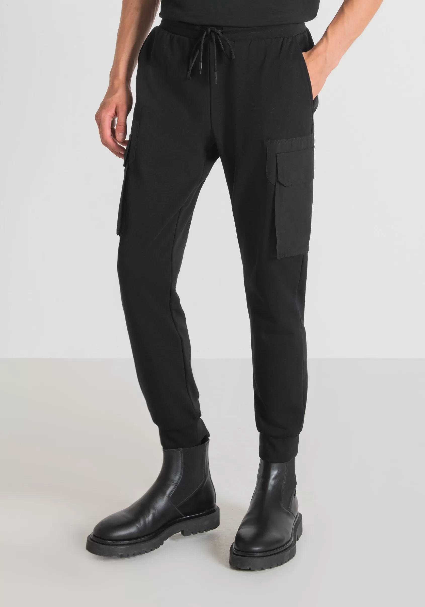 Homme Antony Morato Pantalons>Pantalon Cargo Molletonne Regular Fit En Coton Melange Stretch