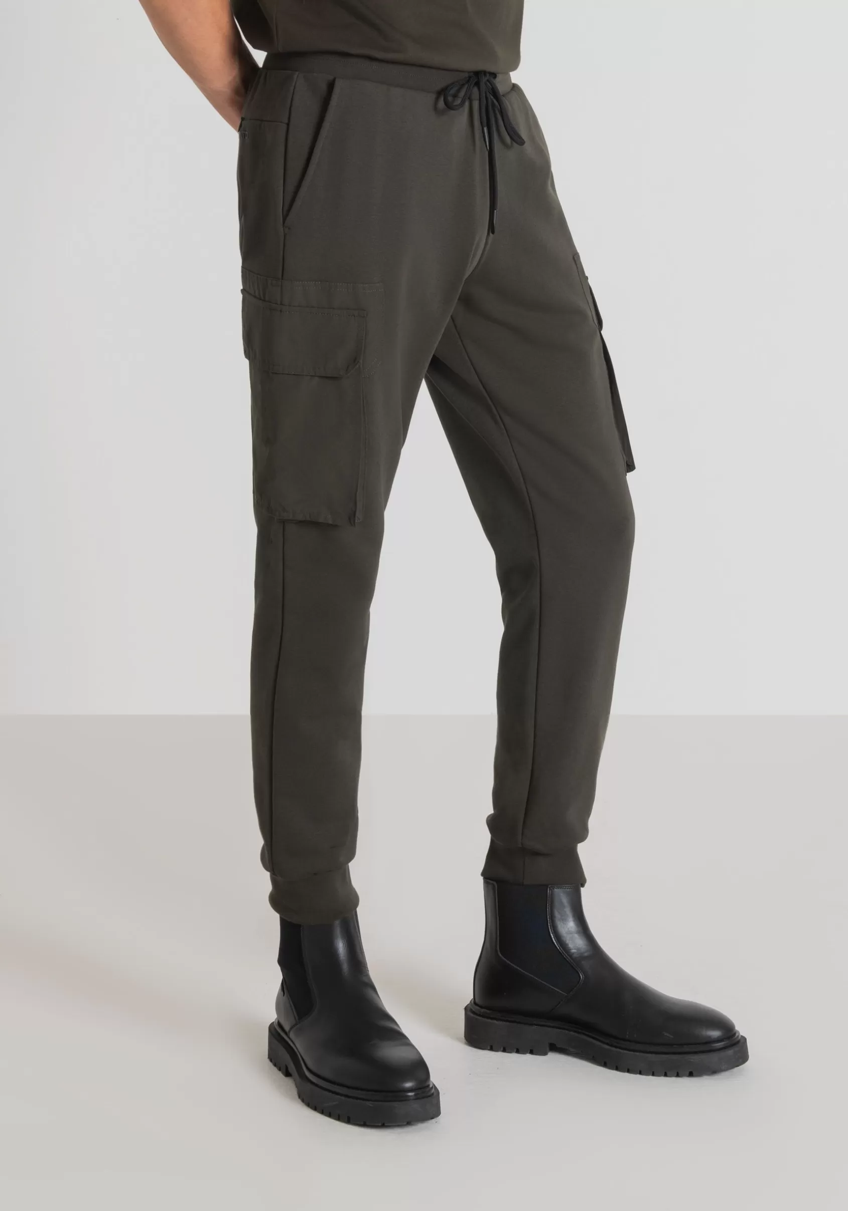 Homme Antony Morato Pantalons>Pantalon Cargo Molletonne Regular Fit En Coton Melange Stretch