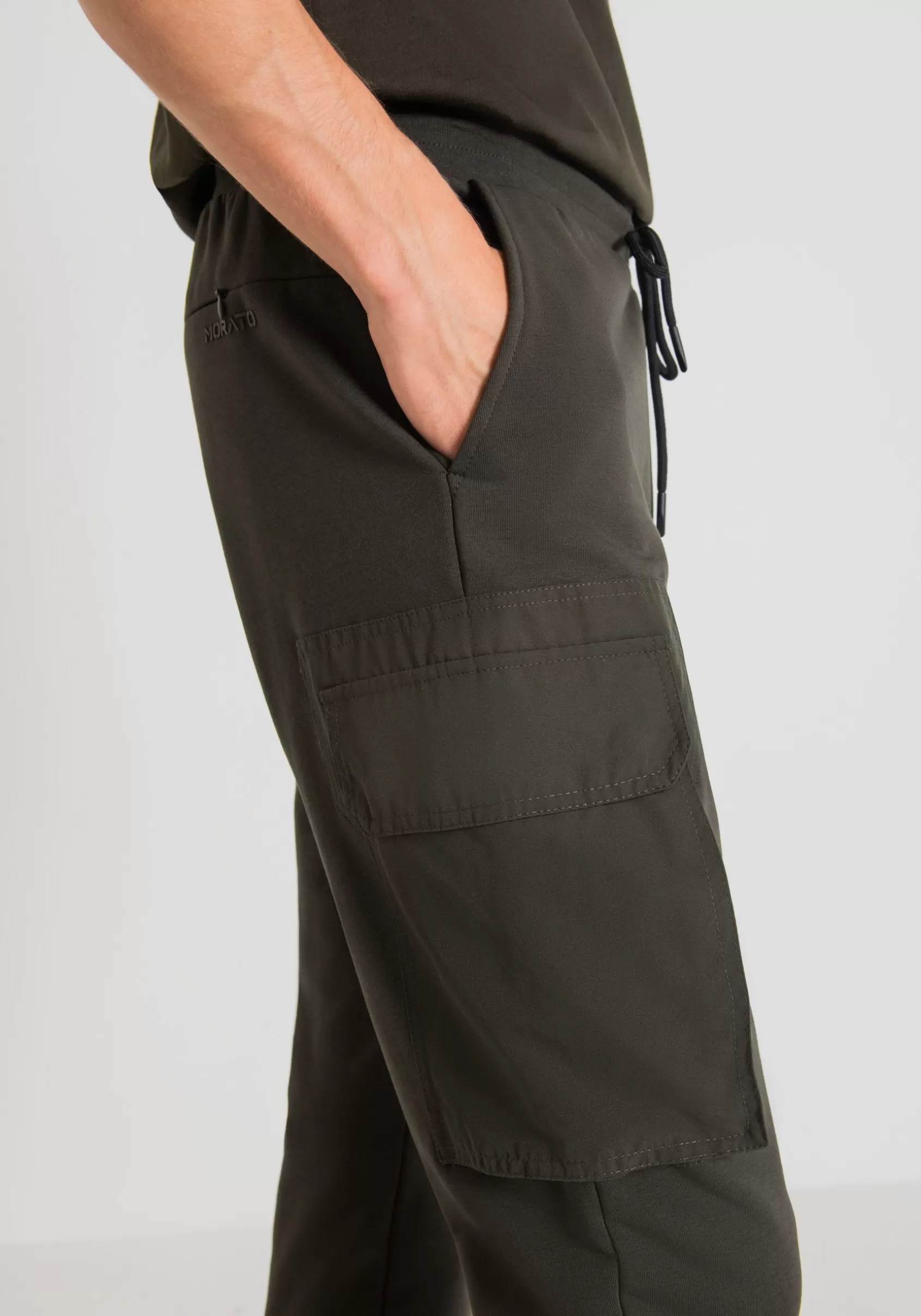 Homme Antony Morato Pantalons>Pantalon Cargo Molletonne Regular Fit En Coton Melange Stretch