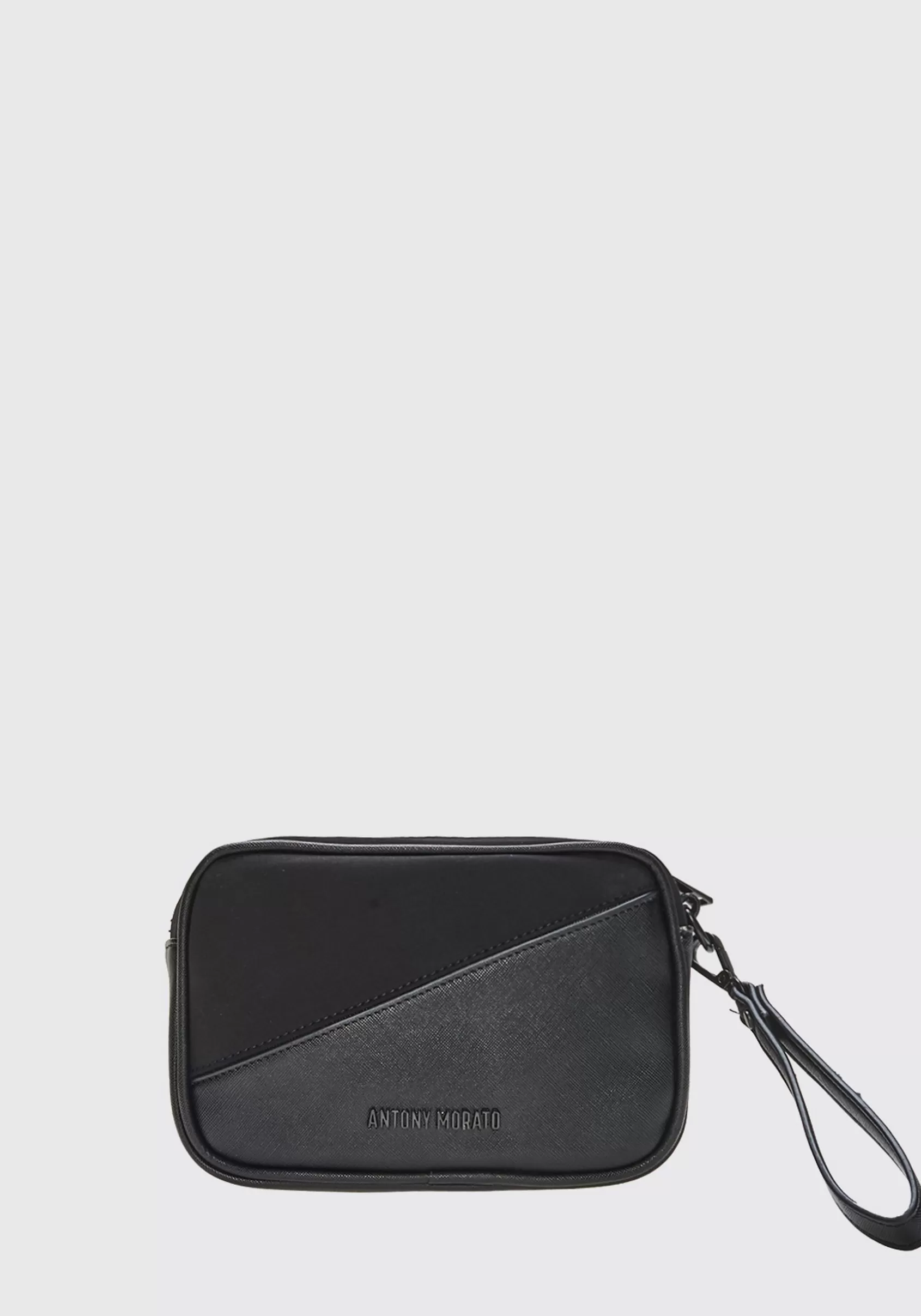 Homme Antony Morato Sacs>Pochette En Popeline Avec Details En Similicuir Contrastants