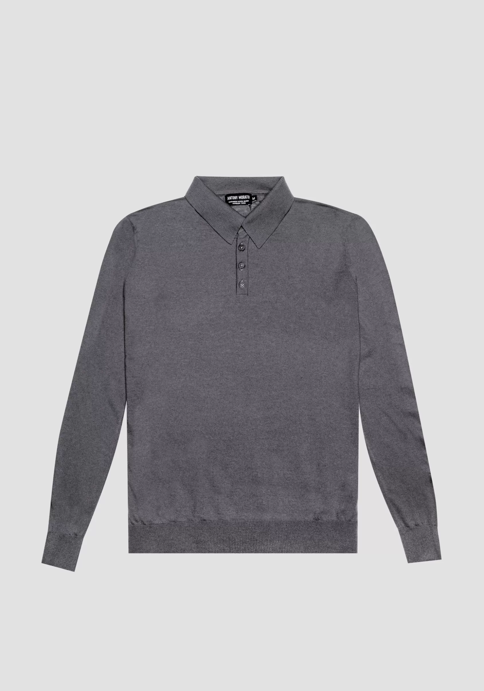 Homme Antony Morato Pulls>Polo Regular Fit En Tissu De Laine Melangee Doux