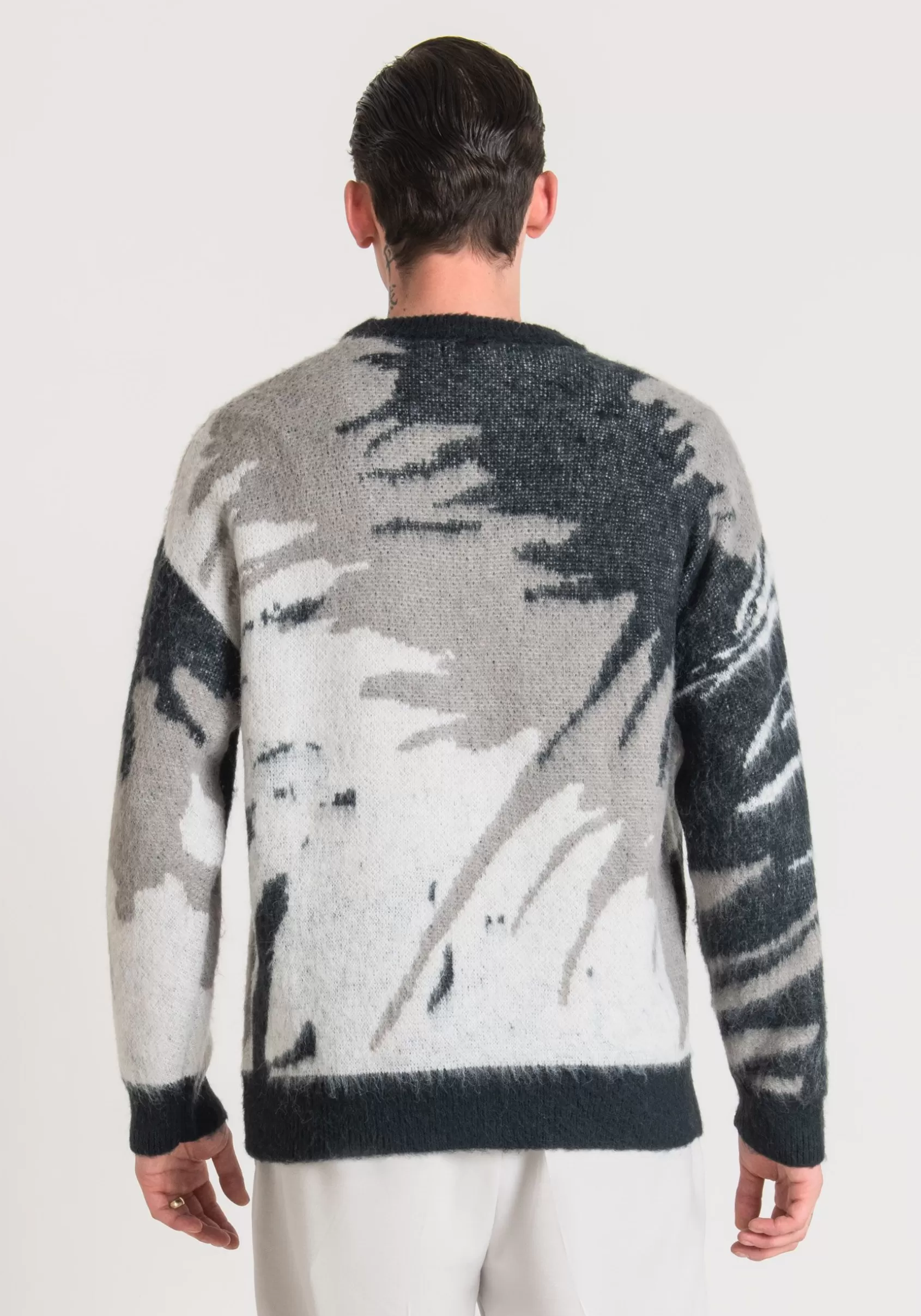 Homme Antony Morato Pulls>Pull Oversize Avec Motif Jacquard All Over