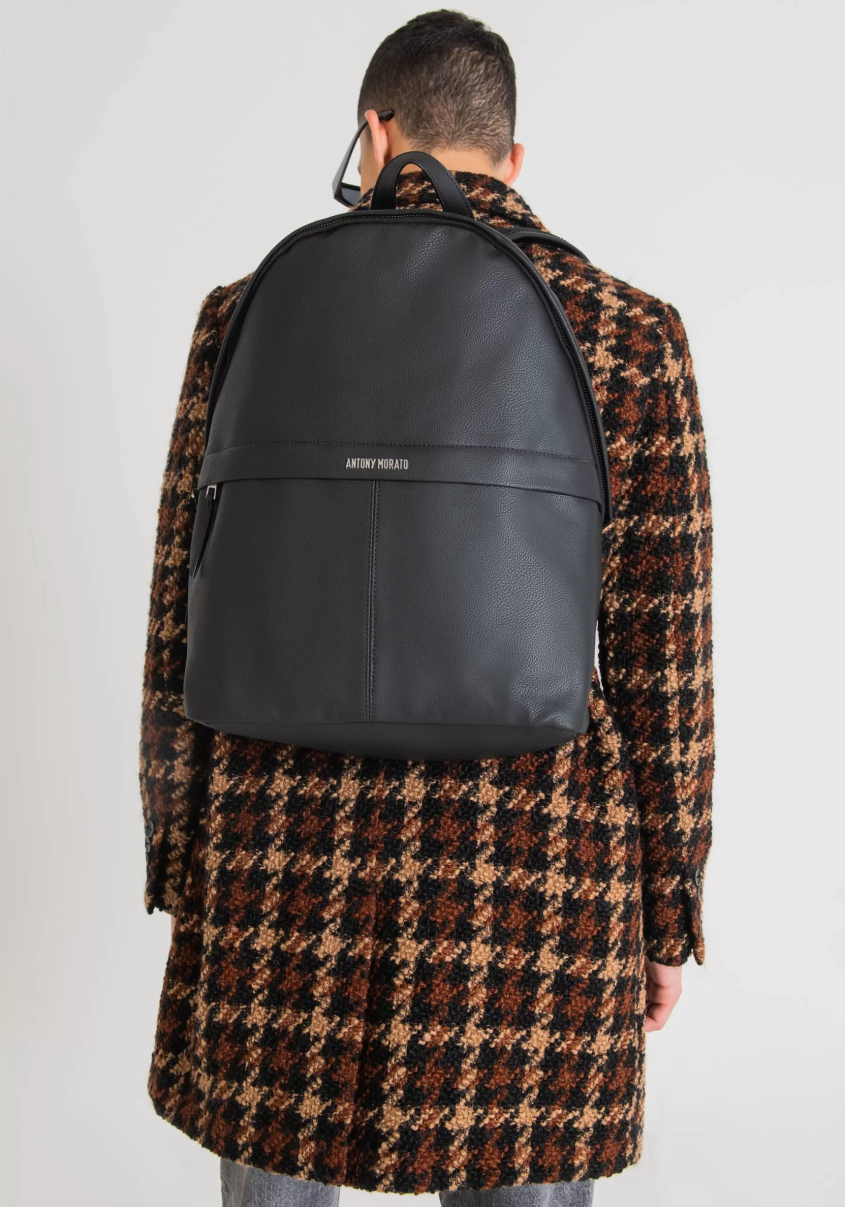 Homme Antony Morato Sacs>Sac A Dos En Similicuir Avec Logo Metallique