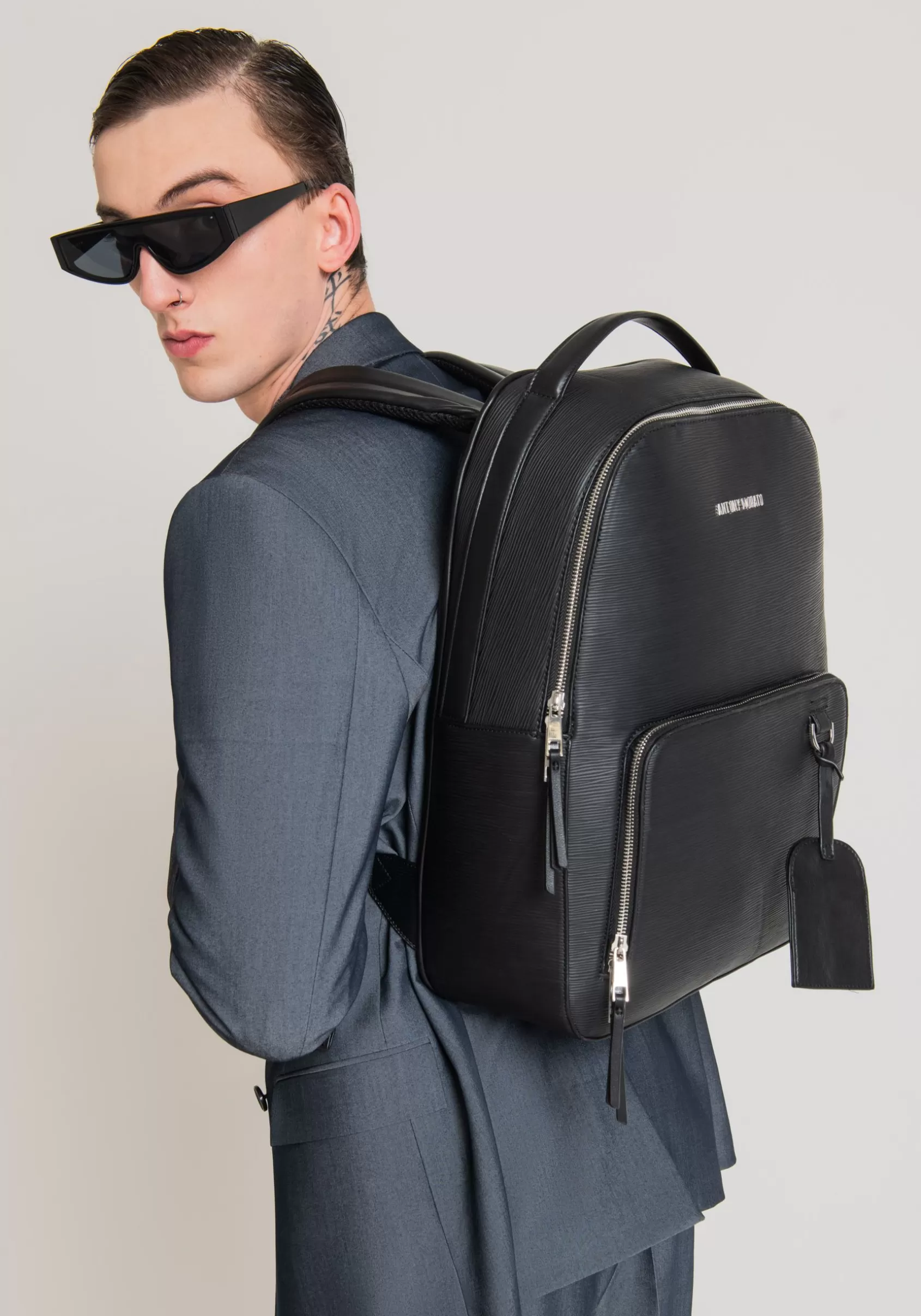 Homme Antony Morato Sacs>Sac A Dos En Tissu Effet Liege