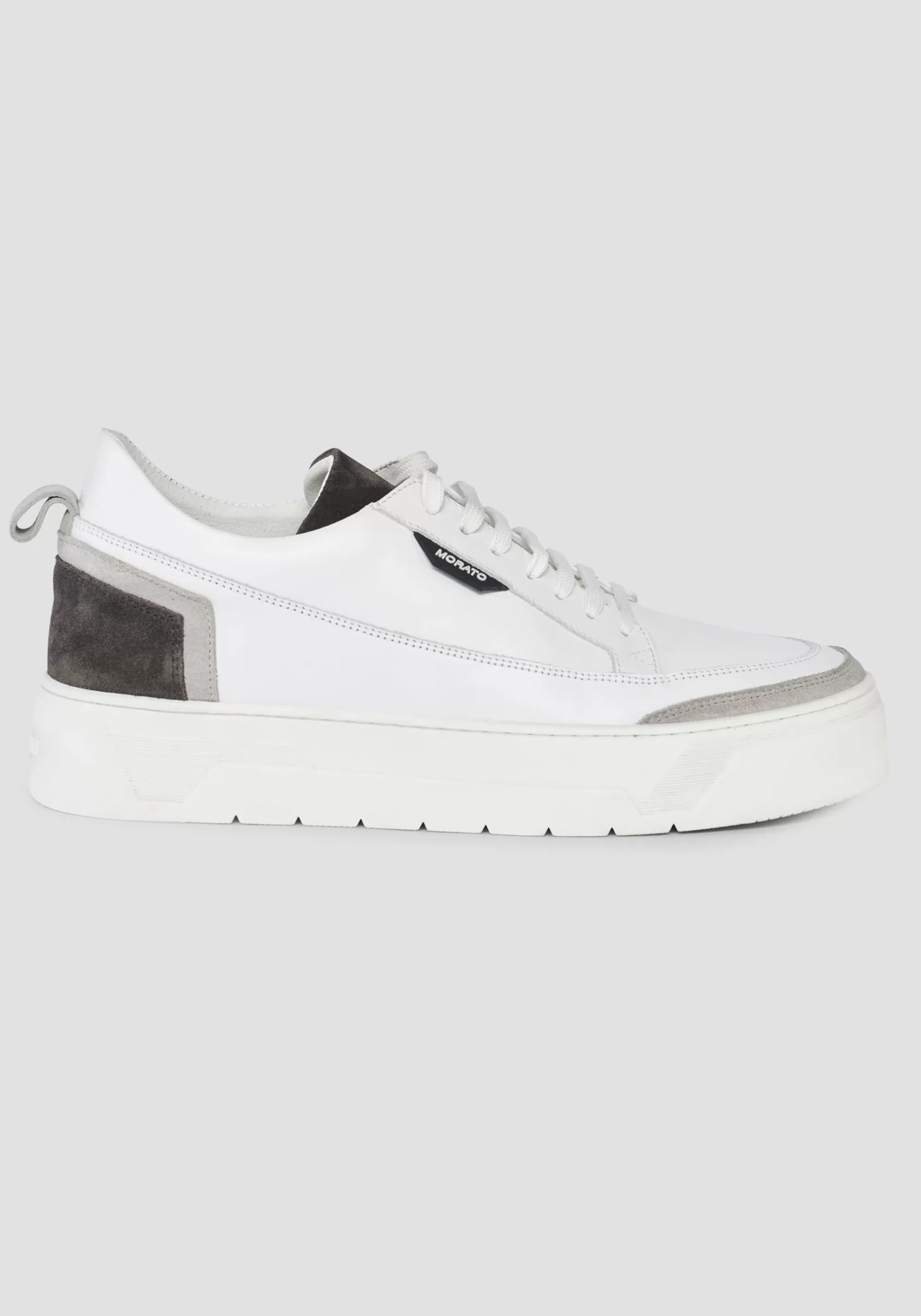 Homme Antony Morato Baskets>Sneakers Basses Flint En Cuir Avec Details En Daim