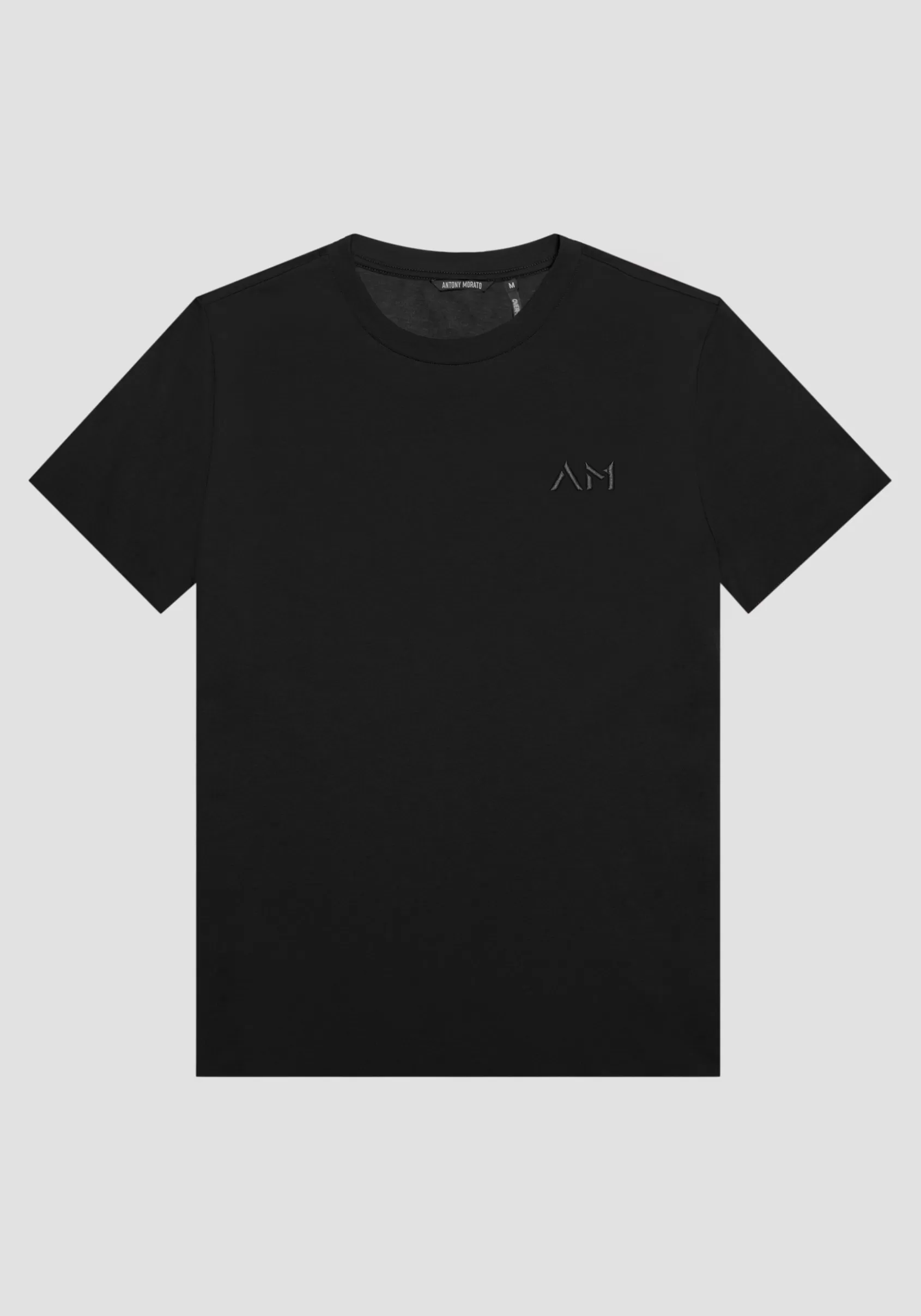 Homme Antony Morato T-Shirts Et Polos>T-Shirt Over Fit En Pur Coton Avec Logo Brode