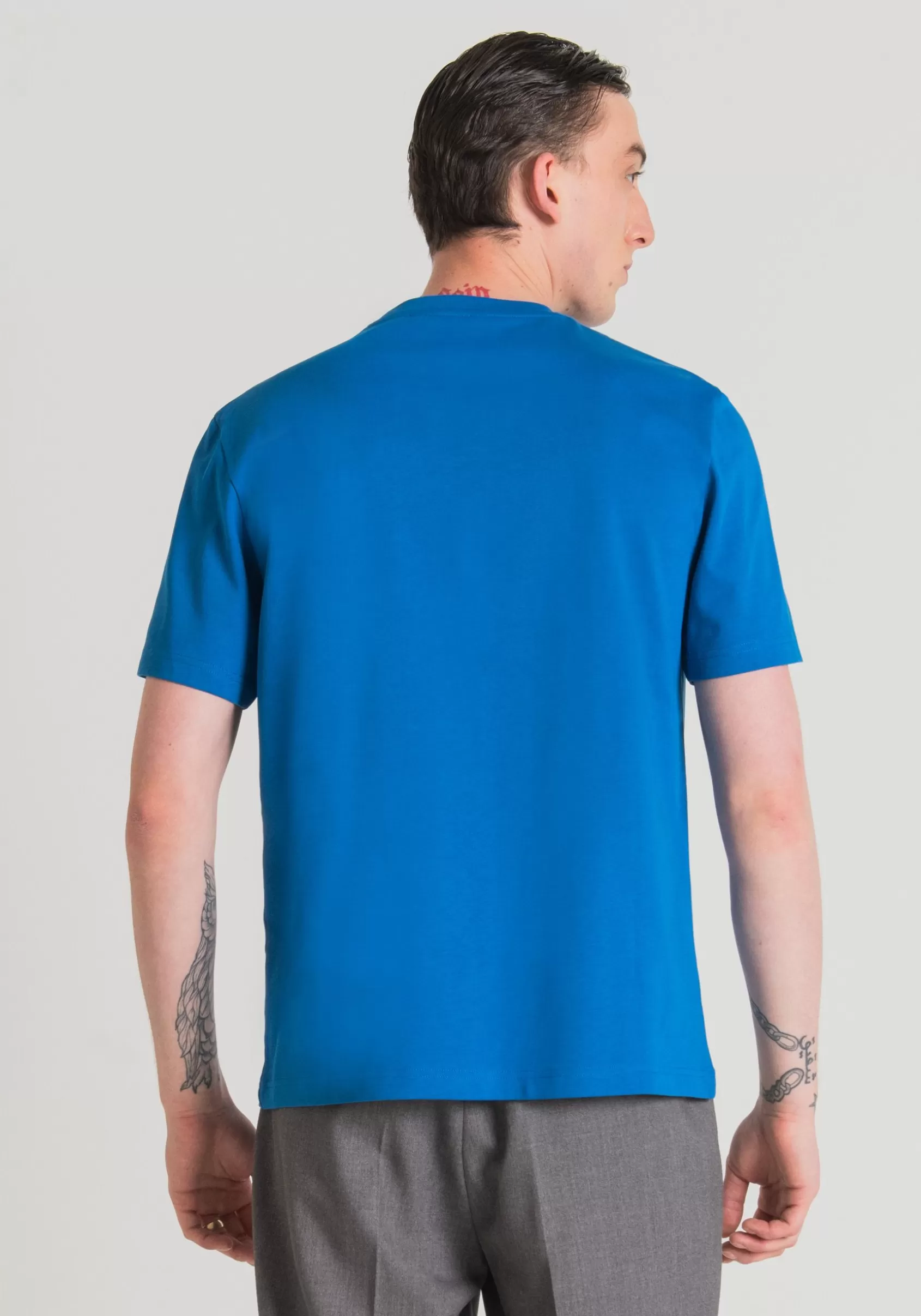 Homme Antony Morato T-Shirts Et Polos>T-Shirt Over Fit En Pur Coton Avec Logo Brode