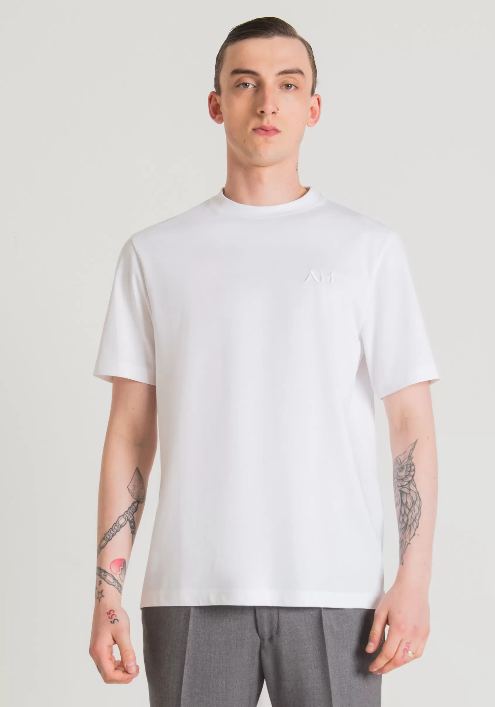 Homme Antony Morato T-Shirts Et Polos>T-Shirt Oversize 100 % Coton Avec Logo Brode